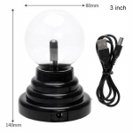 3/4/5/6/8 tolline USB-maagialamp Elektrostaatiline kuulvalgus kristallmaagiakuuli maagiline plasmakuul j&otilde;ululastele lastele kingituseks m&otilde;eldud klaasist lamp 3 inches
