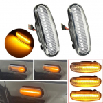 2x d&uuml;naamiline suitsu-LED k&uuml;ljemarker suunatuli Fiat Panda Punto Evo Stilo Qubo Peugeot Citroen Lancia Musa 350 jaoks