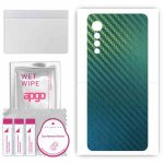 apgo Protective Skin Sticker for the back compatible with LG Velvet 5G, Wrap Film, Foil, Vinyl - Pattern Carbon Chameleon CAKA1
