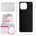 apgo Protective Skin Sticker for the back compatible with Honor Play 30M, Wrap Film, Foil, Vinyl - Pattern Carbon Black