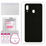 apgo Protective Skin Sticker for the back compatible with Samsung Galaxy A30, Wrap Film, Foil, Vinyl - Pattern Matrix