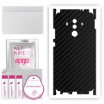 apgo Protective Skin Sticker for the back+sides compatible with Huawei Mate 10 Pro, Full Wrap Film, Foil, Vinyl - Pattern Carbon Black