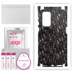 apgo Protective Skin Sticker for the back+sides compatible with OnePlus 9, Full Wrap Film, Foil, Vinyl - Pattern Carbon Black Pixel
