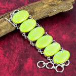 Pimestav kollane Austraalia kolmikopaaliga k&auml;sitsi valmistatud k&auml;ev&otilde;ru, 925 h&otilde;bedast k&auml;ev&otilde;ru, reguleeritav ehe kihlasandi kingituseks 8 Inches With Adjustable kollane