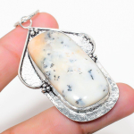 Natural Dendrite Opal Gemstone 925 Sterling Silver Gift Pendant 2.76 m0b45