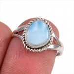 Natural Republic Larimar v&auml;&auml;riskivi 925 prooviga h&otilde;be kingitus s&otilde;rmus S.7 P0I49