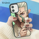 Krajews Anime Dr. Kivi Senku Ishigami Pehme Telefoni&uuml;mbris Kate iPhone 14 SE 6 7 8 plus XR XS 11 12 13 pro max Samsung S21 S22 jaoks iPhone 6plus