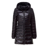 Naiste talvine pikk sulejope, &uuml;likerge valge pardisule, soe &otilde;huke parkasmantel, vabaaja kapuutsiga mantel M veinipunane v&auml;rv