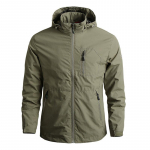 Meeste Softshell jakk S&uuml;giskevadine t&auml;navariietus Tactical Bomber Windbreaker jakid Meeste kapuutsiga Hip-hop Pilot Tuulekindlad mantlid S khaki