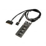 USB 2 p&auml;ise jaotur koos SATA toitekaabliga 1 kuni 4 9 kontaktiga emaplaadi p&auml;ise sisemine USB