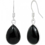 Must oon&uuml;ksist kalliskivist k&otilde;rvar&otilde;ngas, naiste k&otilde;rvar&otilde;ngas, rippuv k&otilde;rvar&otilde;ngas, k&auml;sitsi valmistatud k&otilde;rvar&otilde;ngas, 925 sterling h&otilde;be, raamiga k&otilde;rvar&otilde;ngas