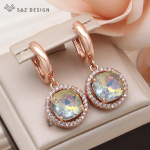 Moodsad &uuml;mmargused kuupmeetrist tsirkooniumoksiidist ruudukujulised kristallk&otilde;rvar&otilde;ngad naistele roosa kullav&auml;rvi pulmapeo ehted