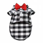 Koer, armas ruuduline s&auml;rk, kost&uuml;&uuml;m, pulmakleit Teddy Bichonile, v&auml;ike, keskmine, suur koer, lemmiklooma riided kassile XL bust 50 40cm sinine/must