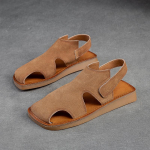 Johnature Kandilise varbaga &otilde;&otilde;nsad hingavad sandaalid Retro ehtsast nahast lamedad mugavad vabaajajalatsid naiste kingad 39