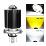 1tk 12-80V universaalne H4 LED mootorratta esituli 16000Lm BA20D H6 Angel Eye Motor Led Bulb CSP Chip Lens Mootorratta esilamp valge kollane Hi Lo Beam H4 valge