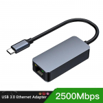 2500 Mbps USB 3.0 Type-C Ethernet to RJ45 2.5G USB2.0 juhtmega adapteri muundur Lan v&otilde;rgujaotur Windows 8.1/10/11 jaoks arvuti s&uuml;learvuti jaoks 2500Mbps Type C