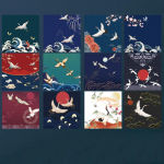 72 tk Origami paberkraanad volditavad origami kraanad k&auml;sitsi valmistatud lindude vanikud pulmapeo s&uuml;nnip&auml;evaks Baby Shower Bird Streamer