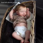 Elutruud magavad taass&uuml;ndinud beebinukud Pascale, 19-tolline silikoonkorpusega vasts&uuml;ndinud nukk, saab vannitada ehtsa v&auml;limusega simulatsiooninukud lastele s&uuml;nnip&auml;evakingitusteks full silicone girl