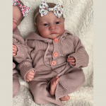 T&auml;iesti uued 49 cm Reborn Doll Twins Levi kinnised silmad ja avatud silmad valikuline emulatsioon Rebirth Doll Realistlikud beebinuku m&auml;nguasjad v&auml;ikelastele uusaastakingitused Open eyes