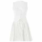 Suvine seksikas Patchwork 2-osaline komplekt naistele elegantne &uuml;herealine top + plisseeritud miniseelik mood retro tahke &otilde;huke kontori&uuml;likond S sinine