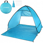 Pop-Up Rannatelk Kerge Automaatne Kiire V&auml;ljas Rannavari P&auml;ikesekaitse Telk Varikatus Kabana taevasinine v&auml;rv