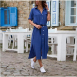 Naiste kevad- ja s&uuml;giskleit pikkade varrukatega ja v&ouml;&ouml;ga S safiir