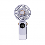 2024. aasta uus ventilaator, kaasaskantav k&auml;eshoitav kokkuklapitav kontorilaua multifunktsionaalne kokkupandav kahe akuga 3600 mAh elektriline ventilaator kaelapaelaga lilla