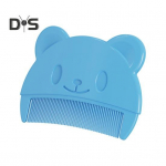 Cartoon Bear Baby Comb kaasaskantav peente hammastega turvah&auml;lli m&uuml;tsi eemaldamine ergonoomiline toidukvaliteediga plastist imikute vasts&uuml;ndinud poiste t&uuml;drukute peanahahari sinine