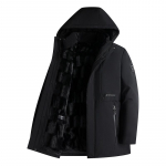 Meeste kapuutsiga eemaldatava voodriga puuvillane jakk pluss sametist paksendatud meeste keskealiste ja eakate isa puuvillane mantel meeste jope L