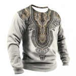 2024. aasta vintage T-s&auml;rk puuvillane pikkade varrukatega meeste topsid 5xl etniline tee Tribal Print T-s&auml;rk Kevadine hingav lahtine meeste s&auml;rk Riietus S