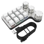 Bluetoothi ​​programmeerimismakro kohandatud 3 nupuga klaviatuur RGB 12 klahviga kopeeri kleebi Photoshopi m&auml;nguklaviatuur mehaaniline kiirvahetuse makropad Red axis