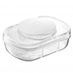 Kaasaskantav suletud pillikarp niiskuskindel mini l&auml;bipaistev ja n&auml;htav &uuml;hen&auml;dalane pillikarbi jaotur v&auml;litingimustes valge