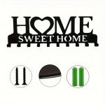 1 tk v&otilde;tmehoidja seinakinnitusega metallist riidepuu esiukse jaoks, k&ouml;&ouml;gi poe, t&ouml;&ouml;, auto, s&otilde;idukiv&otilde;tmete vintage sisekujundus must