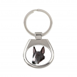 Bull Terrier, Bully - geometric keychain with a photo and the inscription Art-Dog