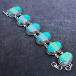 Looduslik roheline triplettopaal v&auml;&auml;riskivi 925 sterlingh&otilde;be k&auml;ev&otilde;ru 7-8 H1R16