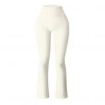 Women Yoga Pants High Waist Leggings Solid Color Compression Elastic Butt-lifted Seamless S beež
