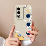 Kaaned OPPO K12X A3X Realme C63 P1 Pro Narzo 70 Pro jaoks, kaamerakaitsega vedel silikoonist pehmed &otilde;hukesed telefoni&uuml;mbrised, piloodi astronauti kest korpus OPPO jaoks Oppo A3x 5G (India)