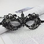 Lady Black Lace Lilleline silmamask Veneetsia maskeraadi uhke peokleit must