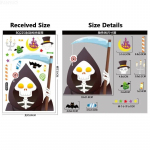 Halloweeni aknakleebised Dekoratiivsed klaasist kleebised Kummitus n&otilde;id k&otilde;rvits &Otilde;hupalli aknakleebised Head Halloweeni