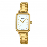 Casio Standardne analoog kullatoonis roostevabast terasest valge sihverplaadiga kvarts LTP-V009G-7E naiste k&auml;ekell valge