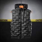 Korea stiilis meeste talvine vest puuvillane vest meeste vabaaja vest varrukateta jakk meeste kapuutsiga vest XXXXXXL hall