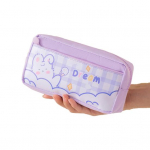 Pliiatsi&uuml;mbris Multifilmi mustriga pliiatsikott Vastupidav sile t&otilde;mblukuga kirjatarvete hoiukott kooli &otilde;pilastele lilla