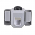 Elektriline hambaharja hoidik Kahe auguga seina hambaharja korraldaja Hambaharja alus Hambapasta pressimismasin Vannitoa tarvikud Punch Free roosa