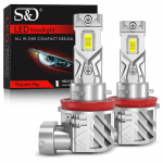 2tk 25000LM H8 H9 H11 LED esituli Canbus 9005 HB3 9006 HB4 H16(JP) CSP LED ventilaatorita esitulede pirnid udutuled Auto Lamp 6000K valge 12V H11 H8 H16(JP)