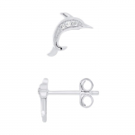 LEA &; ARTHUR - Laste k&otilde;rvar&otilde;ngad DAUPHIN motiividega 925 Sterling h&otilde;be roodiumiga kaetud ja; Tsirkooniumoksiidid &ndash; jalutusk&auml;ru s&uuml;steem