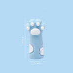 2TK Creative Cute Cartoon Cat Paw Silikoonpliiatsi kork Pliiatsi otsaga Pastapliiatsi ots Purunemiskindel kaitsja Kawaii kirjatarvete dekoratsioon must