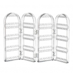 Mitmeotstarbeline kerge, mugav mitmekihiline lauaarvuti ehete vitriin, k&otilde;rvar&otilde;ngaste hoidik, ehete vitriin valge