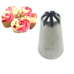 Esmaklassiline roostevabast terasest toruotsik nr 853 &ndash; 1 tk, keskmise 8-hambaline lilleotsik kookide kaunistamiseks, isetehtud k&uuml;psetust&ouml;&ouml;riistad h&otilde;be