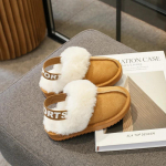 Lapsed varbad m&auml;hitud pl&uuml;&uuml;sis sussid lastele klassikalised sussid talvised paksu tallaga t&uuml;drukud karusnahad puuvillased kingad Britain Style 26 beež