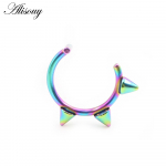 Alisouy 1 tk roostevabast terasest C-t&uuml;&uuml;pi palliga koonusekujuline huule-labret ninar&otilde;ngas vahesein K&otilde;rvak&otilde;hre Tragus Daith keha augustamise ehted Style1 h&otilde;be